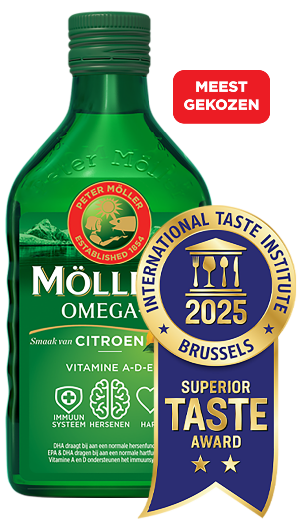 Möller's Omega-3 Citroen smaak met Taste Award 2025