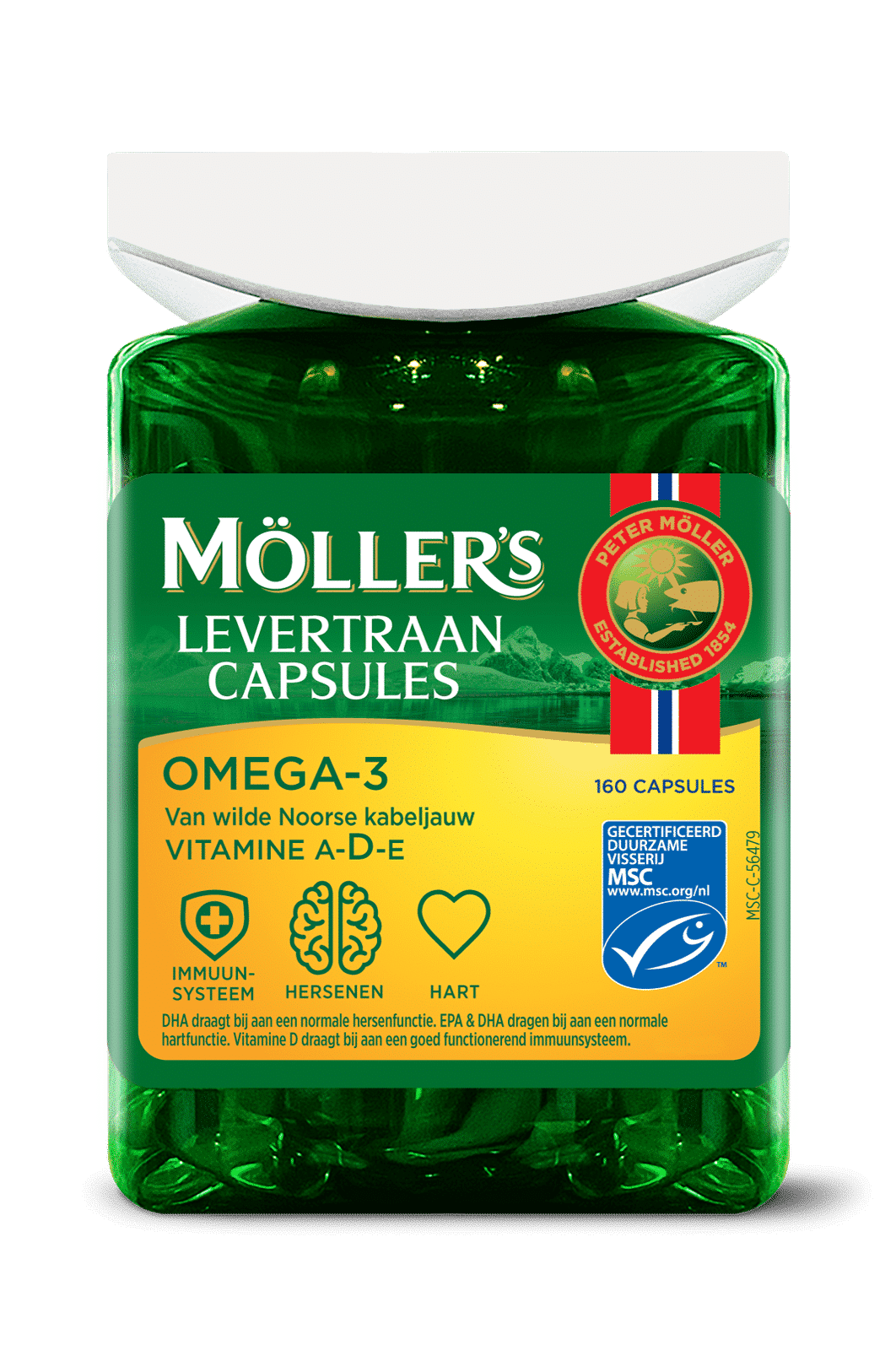Möller's Omega-3 Levertraancapsules (MSC) - Noorse kabeljauwleverolie