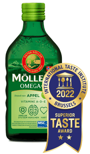 Möller's Omega-3 Appel (MSC Levertraan) - MSC-visolie | Met vitamine D