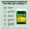 Möller’s Omega-3 Levertraan - 2 x 160 capsules - Omega-3 capsules – Levertraancapsules – Levertraan met vanillesmaak - Afbeelding 3